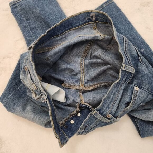 7 for all mankind josefina skinny boyfriend blue jeans size 27 - Picture 10 of 16